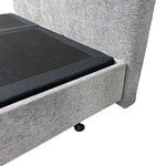 laver spilt king adjustable bed frame with bedhead fitted showing zero clearance sunken base