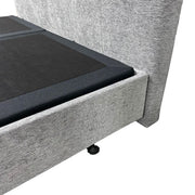 laver spilt king adjustable bed frame with bedhead fitted showing zero clearance sunken base