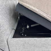 adjustable mattress headrest showing zero clearance bed inside sunken base